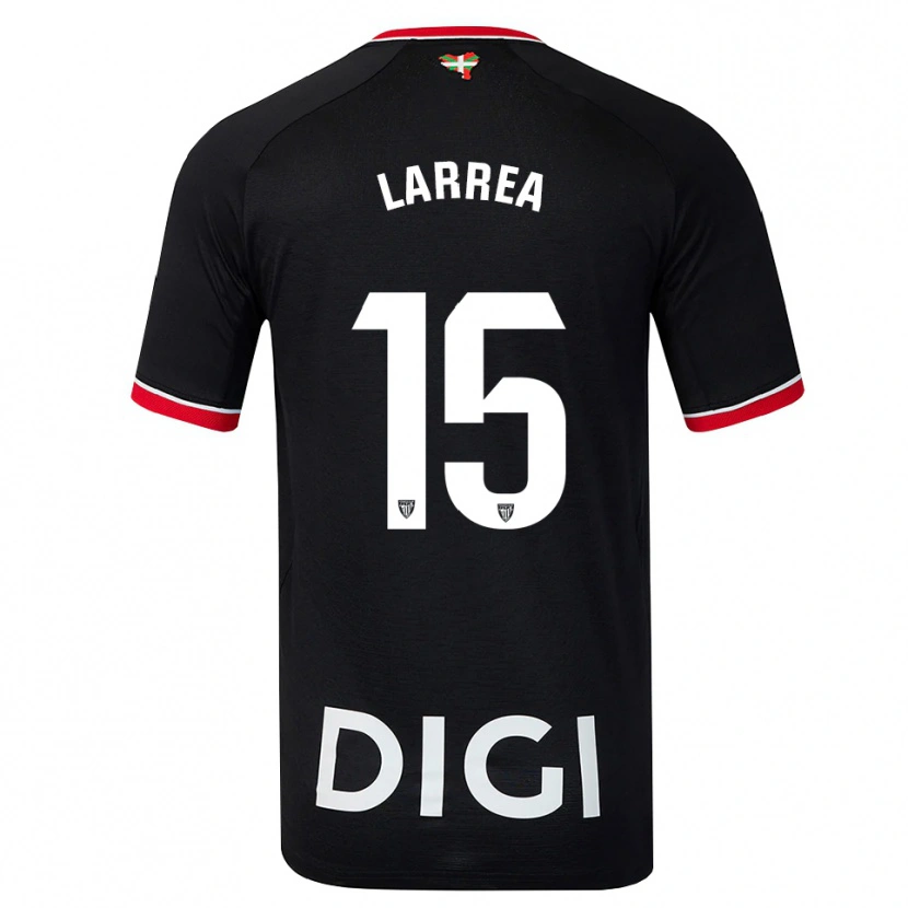Danxen Men Beñat Larrea #15 Black White Red Away Jersey 2026/27 T-Shirt