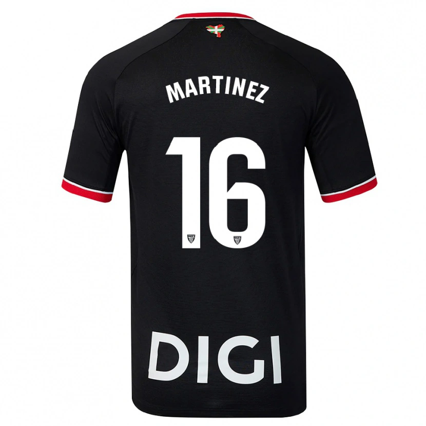 Danxen Men Pablo Martínez #16 Black White Red Away Jersey 2026/27 T-Shirt