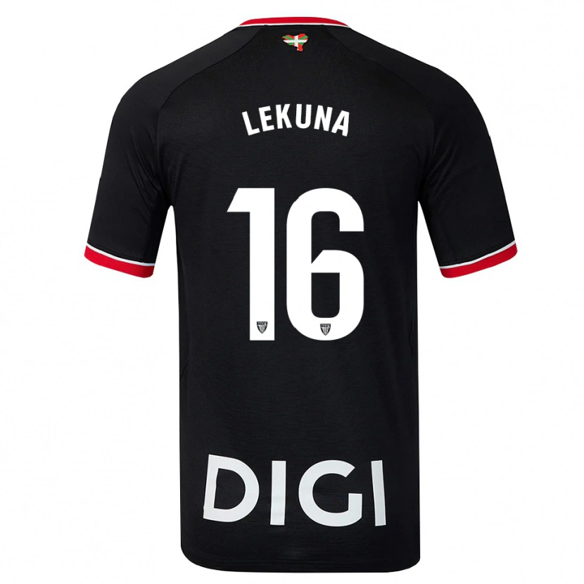 Danxen Men Adrián Lekuna #16 Black White Red Away Jersey 2026/27 T-Shirt