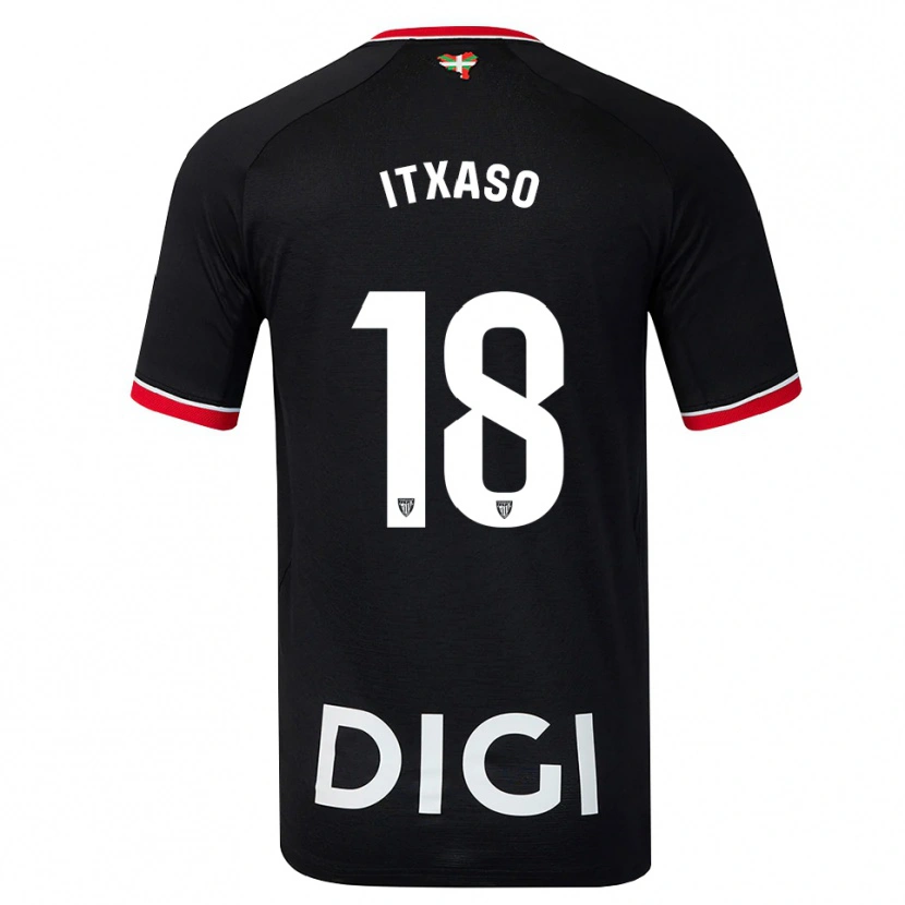 Danxen Men Itxaso Uriarte Santamaria #18 Black White Red Away Jersey 2026/27 T-Shirt