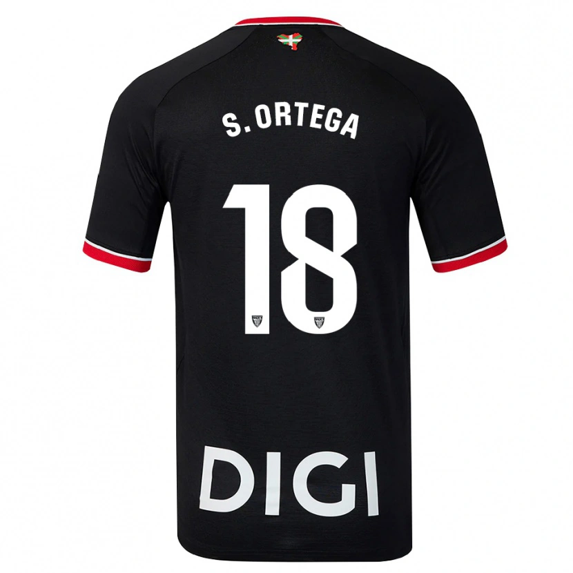 Danxen Men Sara Ortega Ruiz #18 Black White Red Away Jersey 2026/27 T-Shirt