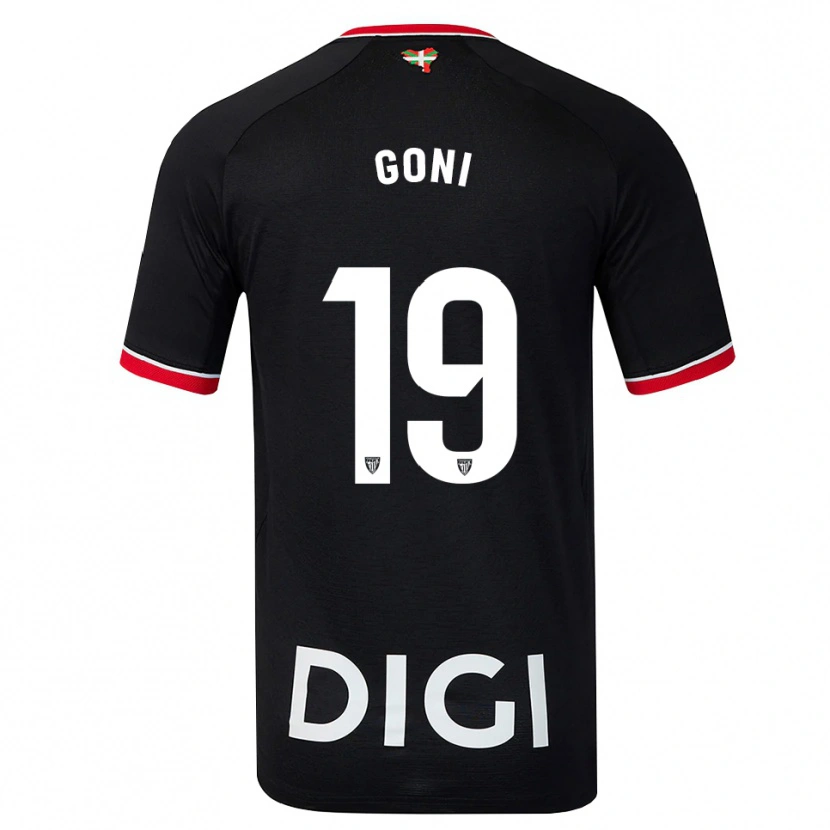 Danxen Men Marcos Goñi #19 Black White Red Away Jersey 2026/27 T-Shirt