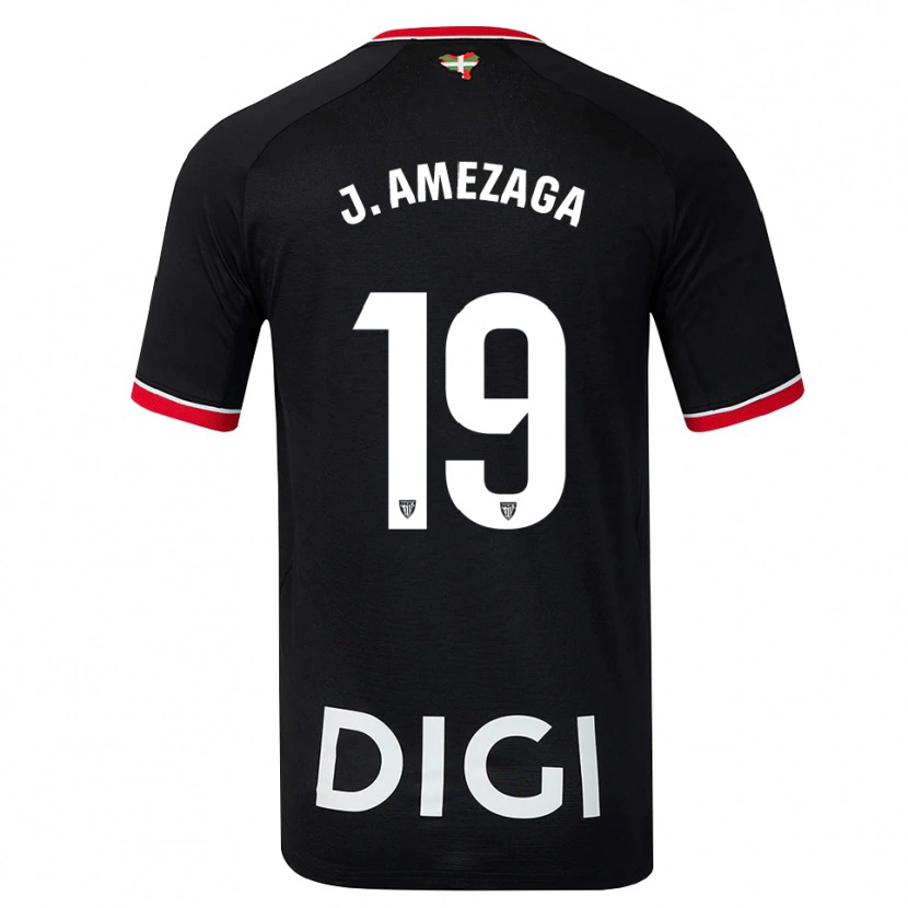 Danxen Men Jone Amezaga #19 Black White Red Away Jersey 2026/27 T-Shirt