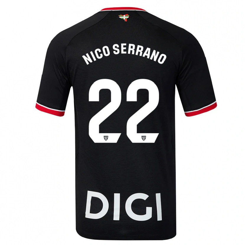 Danxen Men Nico Serrano #22 Black White Red Away Jersey 2026/27 T-Shirt