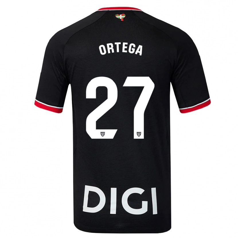 Danxen Men Sara Ortega #27 Black White Red Away Jersey 2026/27 T-Shirt