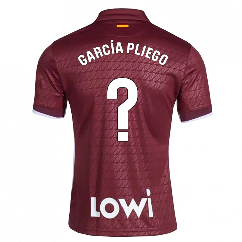 Danxen Men Hugo García Pliego #0 Dark Red White Away Jersey 2026/27 T-Shirt