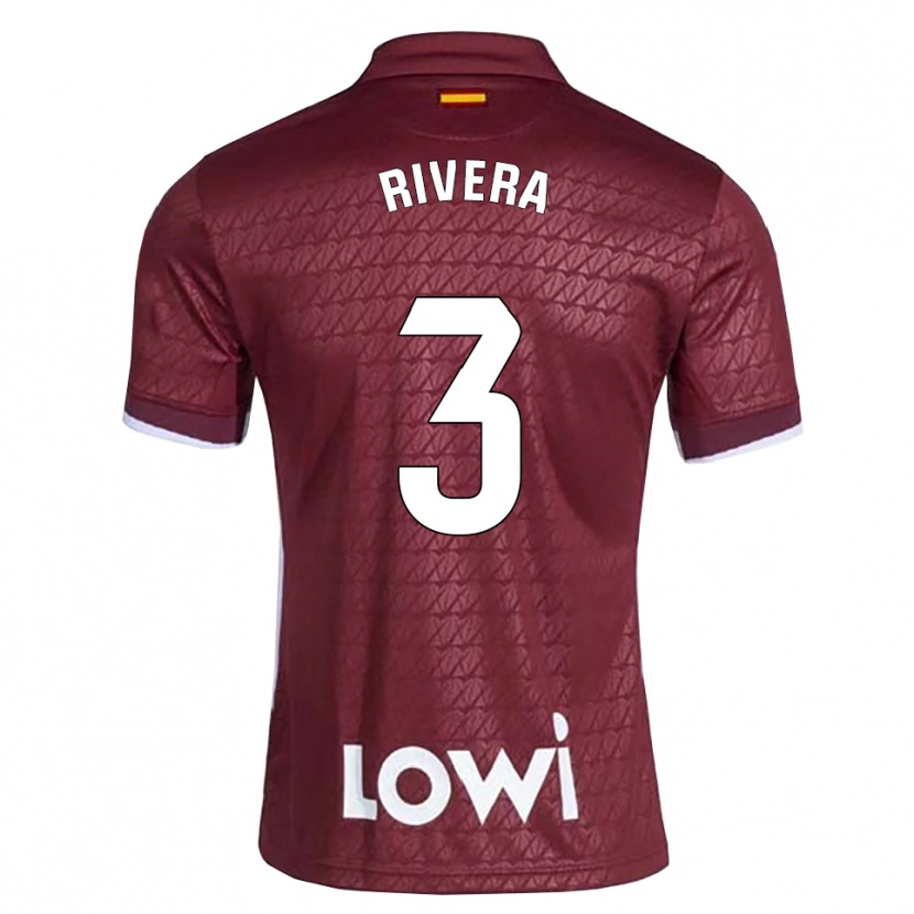 Danxen Men Gorka Rivera #3 Dark Red White Away Jersey 2026/27 T-Shirt