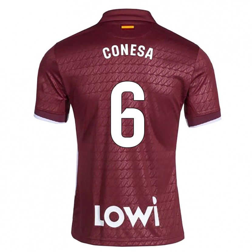 Danxen Men Nico Conesa #6 Dark Red White Away Jersey 2026/27 T-Shirt