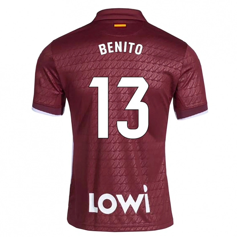 Danxen Men Jorge Benito #13 Dark Red White Away Jersey 2026/27 T-Shirt