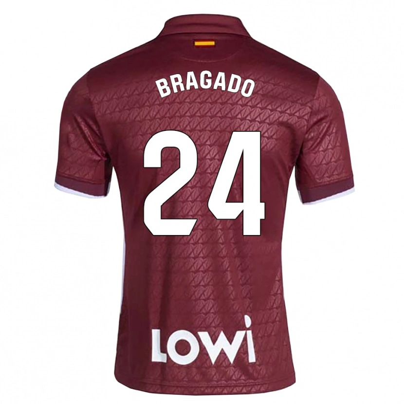 Danxen Men Alonso Bragado #24 Dark Red White Away Jersey 2026/27 T-Shirt