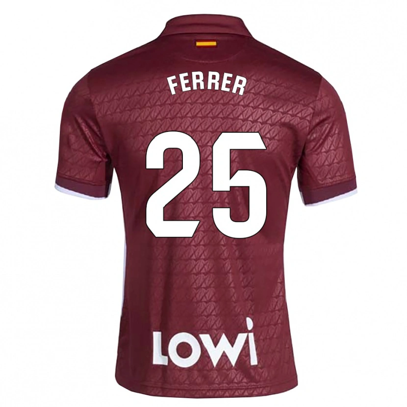 Danxen Men Diego Ferrer #25 Dark Red White Away Jersey 2026/27 T-Shirt