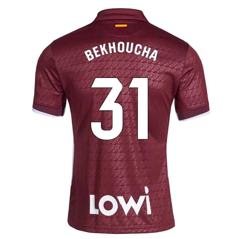 Danxen Men Ismael Bekhoucha #31 Dark Red White Away Jersey 2026/27 T-Shirt