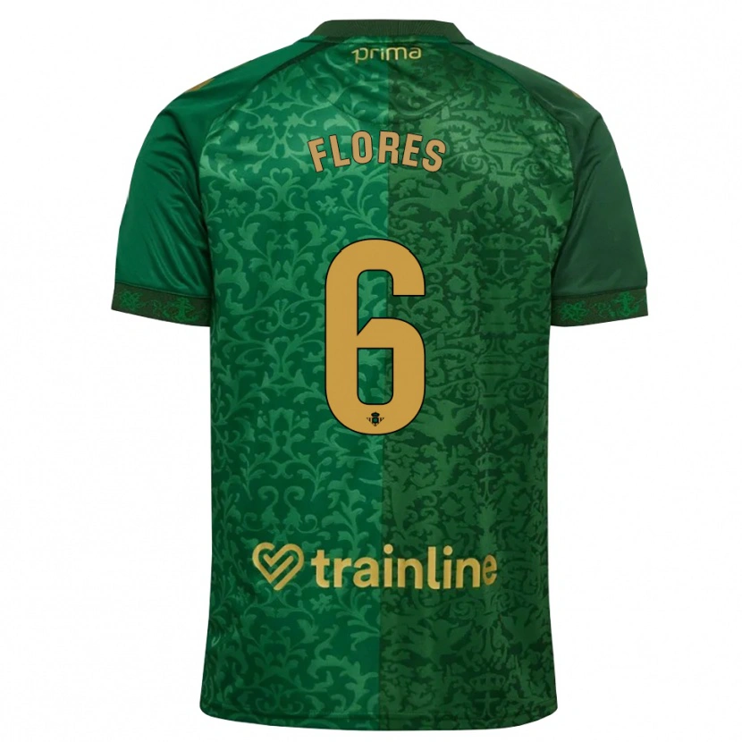 Danxen Men Mateo Flores #6 Forest Green Dark Goldenrod Away Jersey 2026/27 T-Shirt