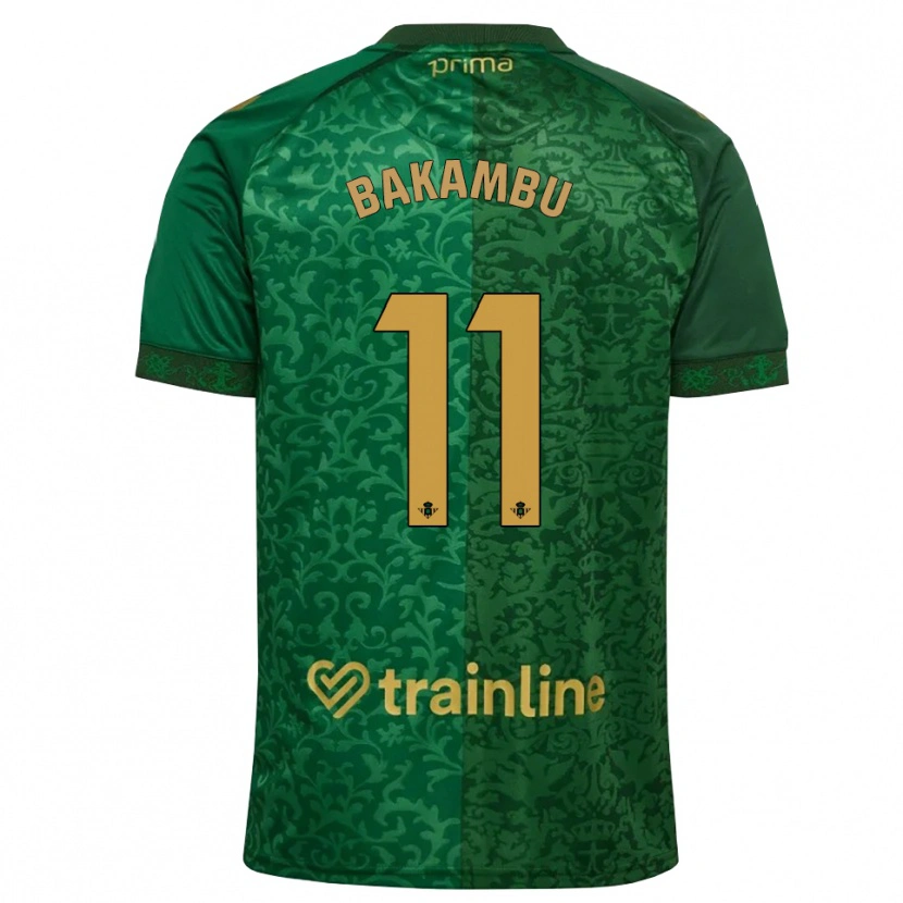 Danxen Men Cedric Bakambu #11 Forest Green Dark Goldenrod Away Jersey 2026/27 T-Shirt
