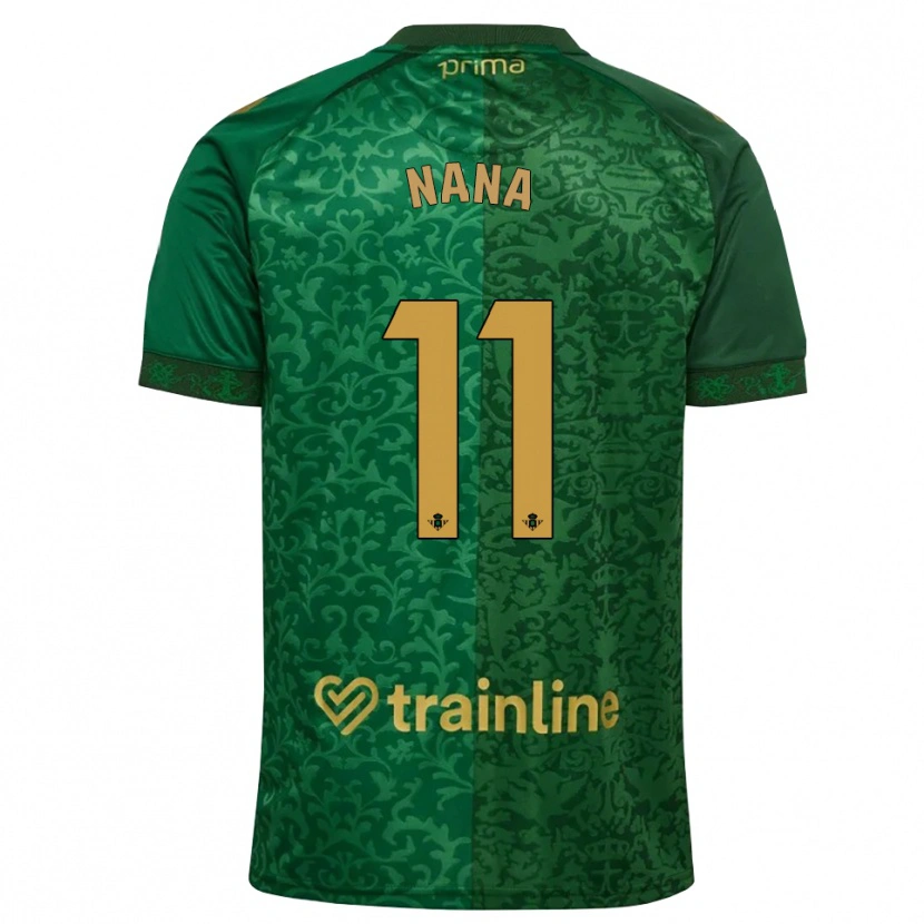 Danxen Men Nuria Ligero Fernández #11 Forest Green Dark Goldenrod Away Jersey 2026/27 T-Shirt
