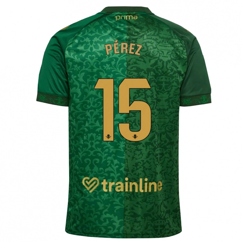Danxen Men Álex Pérez #15 Forest Green Dark Goldenrod Away Jersey 2026/27 T-Shirt
