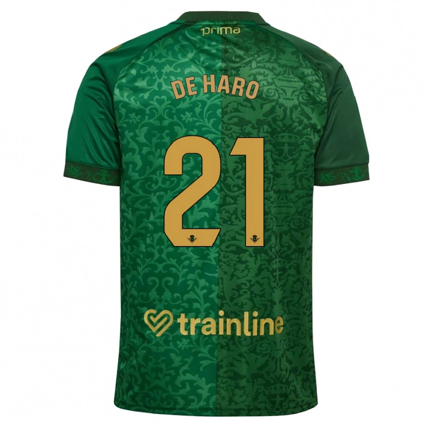 Danxen Men Alberto De Haro #21 Forest Green Dark Goldenrod Away Jersey 2026/27 T-Shirt