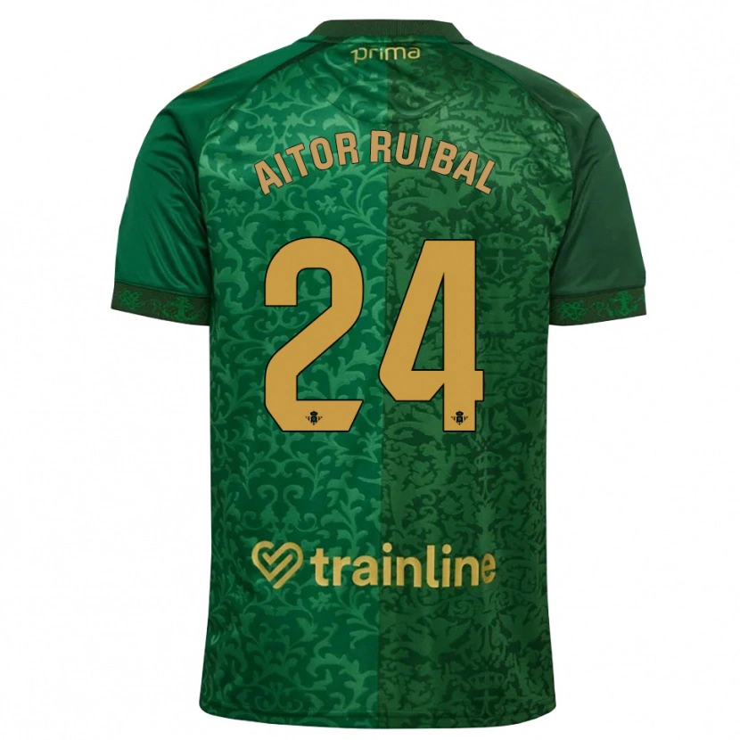 Danxen Men Aitor Ruibal #24 Forest Green Dark Goldenrod Away Jersey 2026/27 T-Shirt