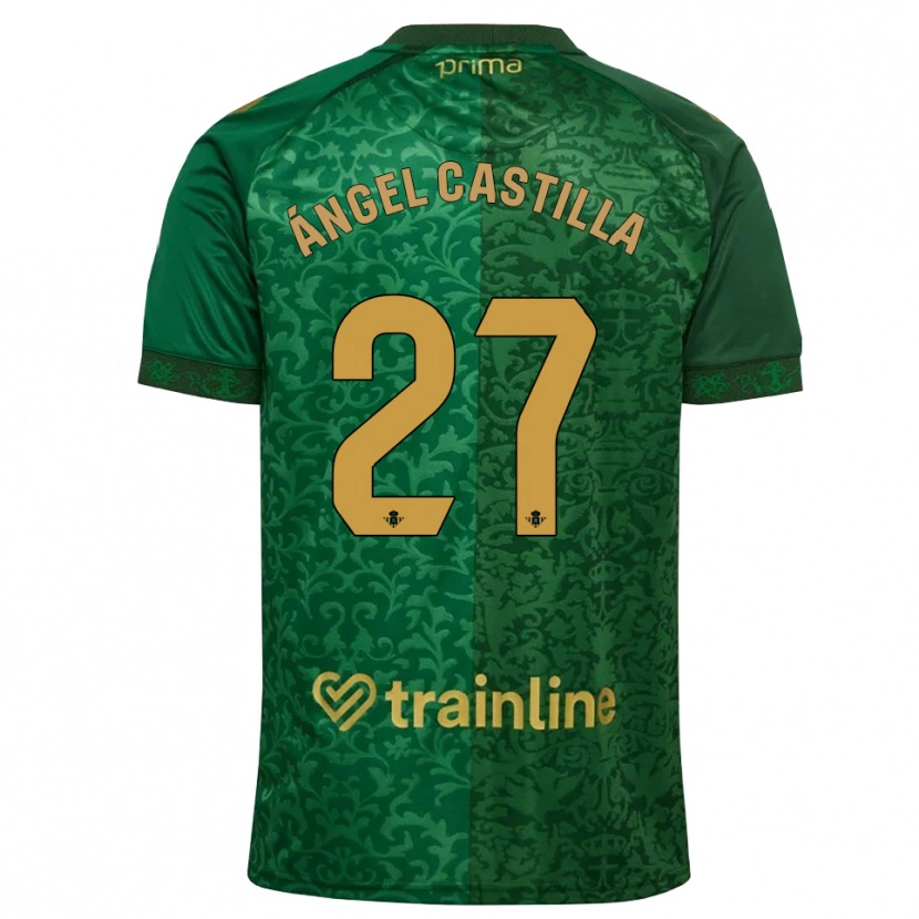Danxen Men Miguel Ángel Castilla #27 Forest Green Dark Goldenrod Away Jersey 2026/27 T-Shirt