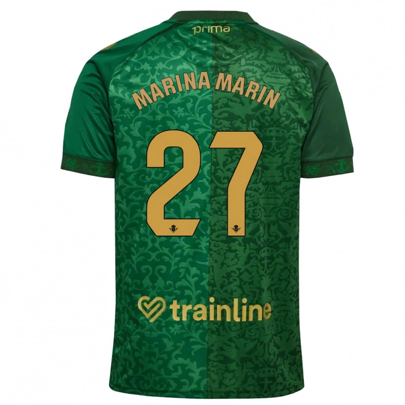 Danxen Men Marina Marín #27 Forest Green Dark Goldenrod Away Jersey 2026/27 T-Shirt