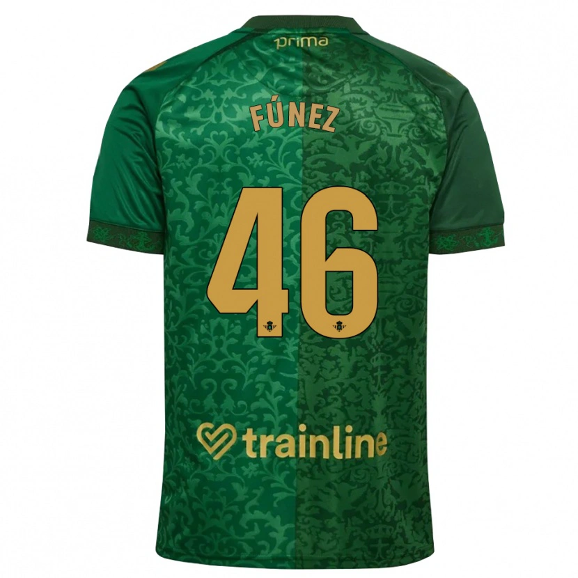 Danxen Men Rica Fúnez #46 Forest Green Dark Goldenrod Away Jersey 2026/27 T-Shirt