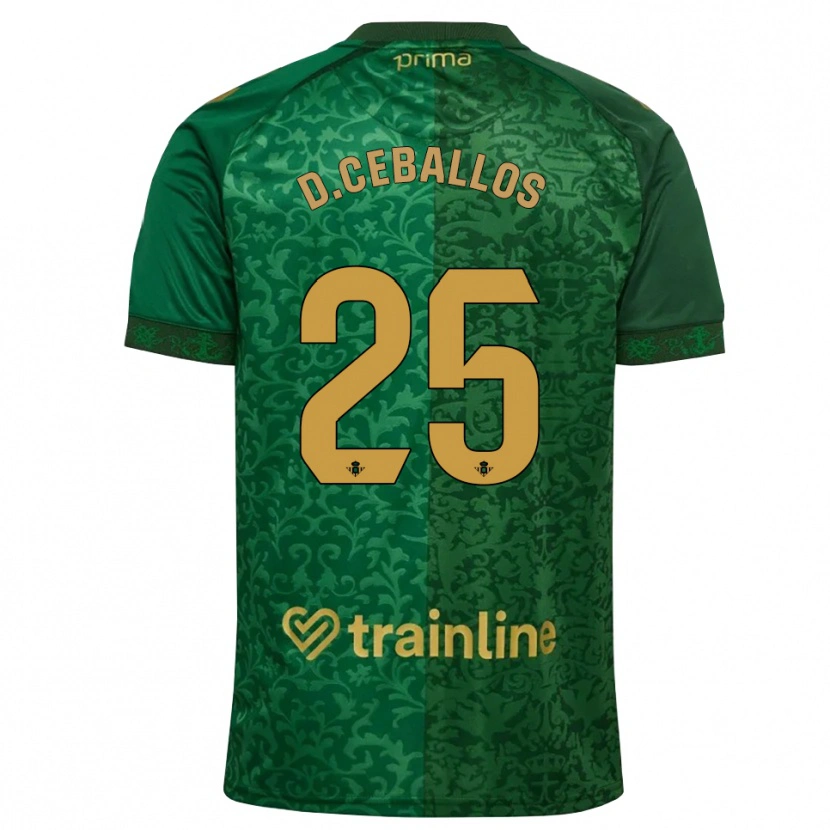 Danxen Men Dani Ceballos #25 Forest Green Dark Goldenrod Away Jersey 2026/27 T-Shirt