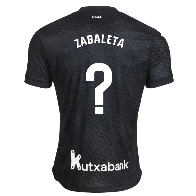 Danxen Men Unax Zabaleta #0 Black White Away Jersey 2026/27 T-Shirt