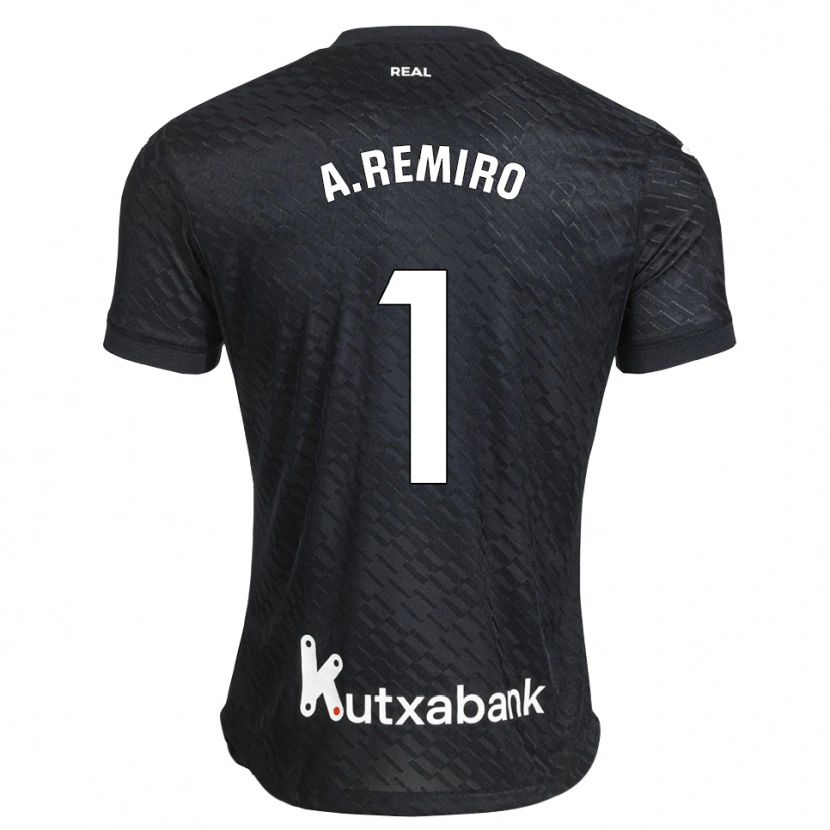 Danxen Men Álex Remiro #1 Black White Away Jersey 2026/27 T-Shirt