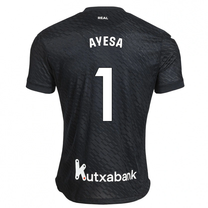 Danxen Men Gaizka Ayesa #1 Black White Away Jersey 2026/27 T-Shirt