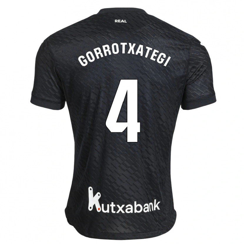Danxen Men Jon Gorrotxategi #4 Black White Away Jersey 2026/27 T-Shirt