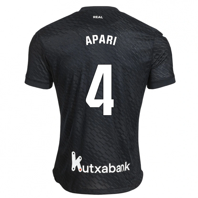 Danxen Men Nahia Aparicio Jaular #4 Black White Away Jersey 2026/27 T-Shirt