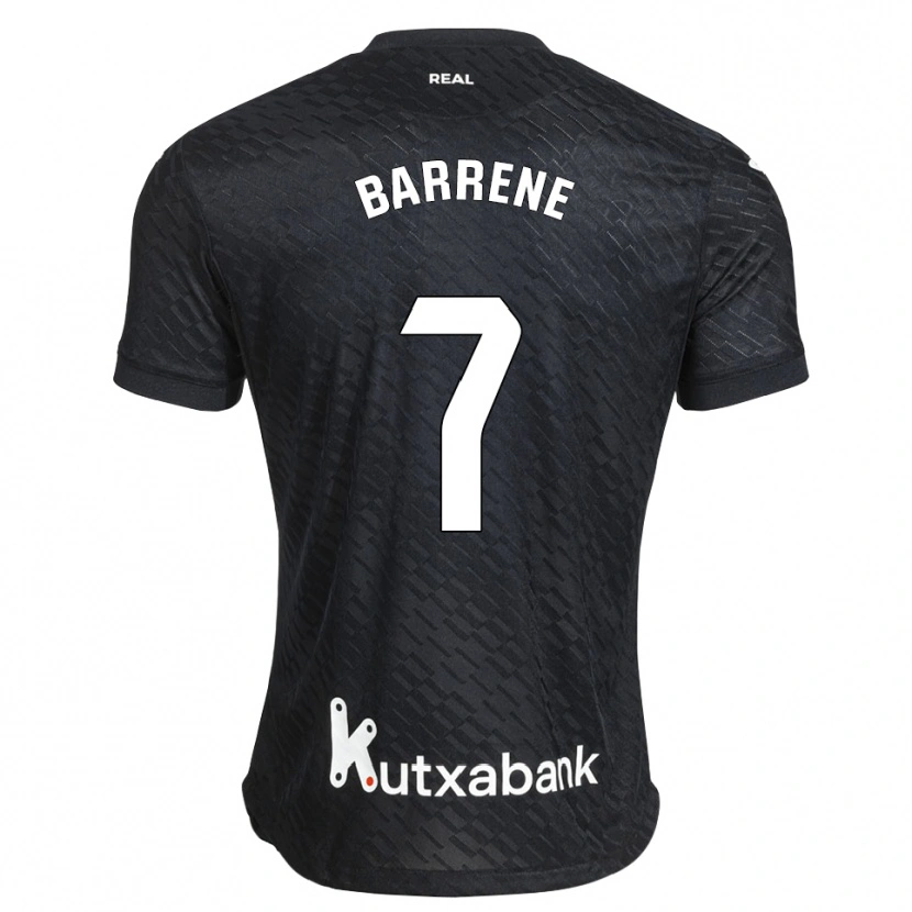 Danxen Men Ander Barrenetxea #7 Black White Away Jersey 2026/27 T-Shirt