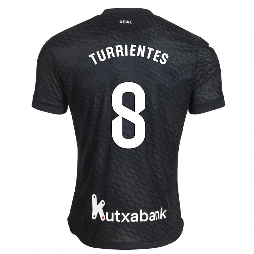 Danxen Men Beñat Turrientes #8 Black White Away Jersey 2026/27 T-Shirt
