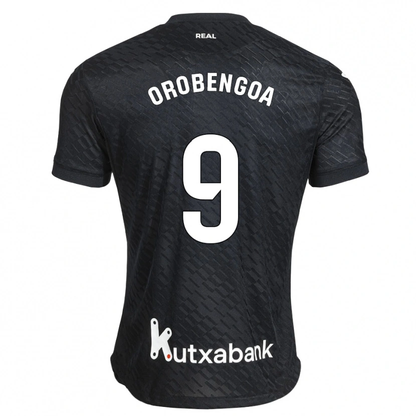 Danxen Men Ekain Orobengoa #9 Black White Away Jersey 2026/27 T-Shirt