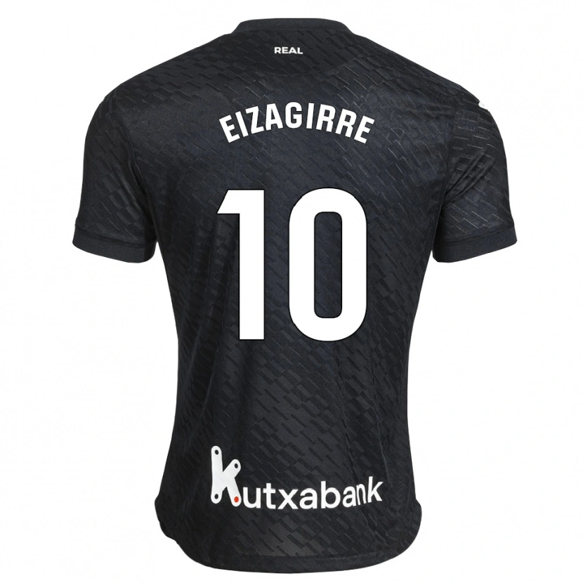 Danxen Men Nerea Eizagirre Lasa #10 Black White Away Jersey 2026/27 T-Shirt