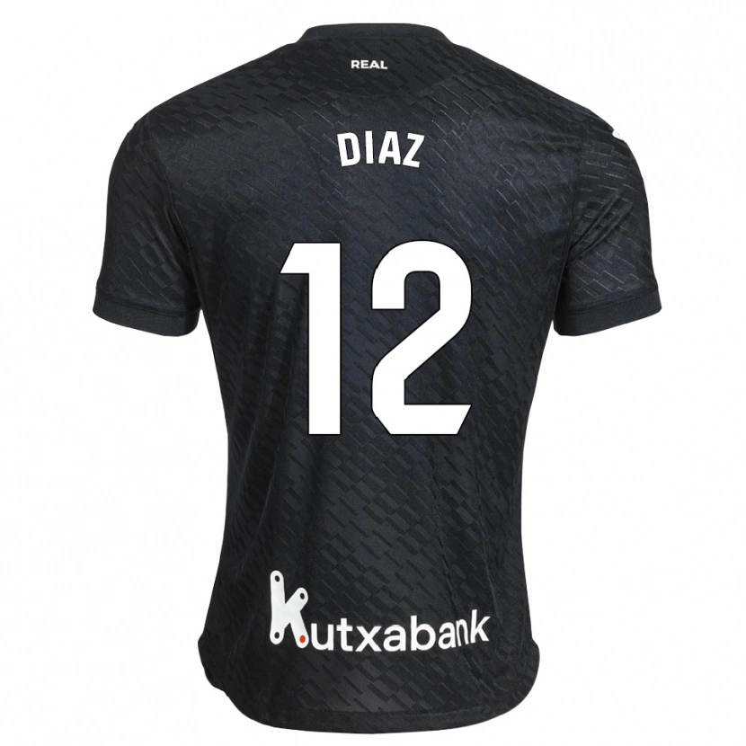 Danxen Men Ekain Díaz #12 Black White Away Jersey 2026/27 T-Shirt