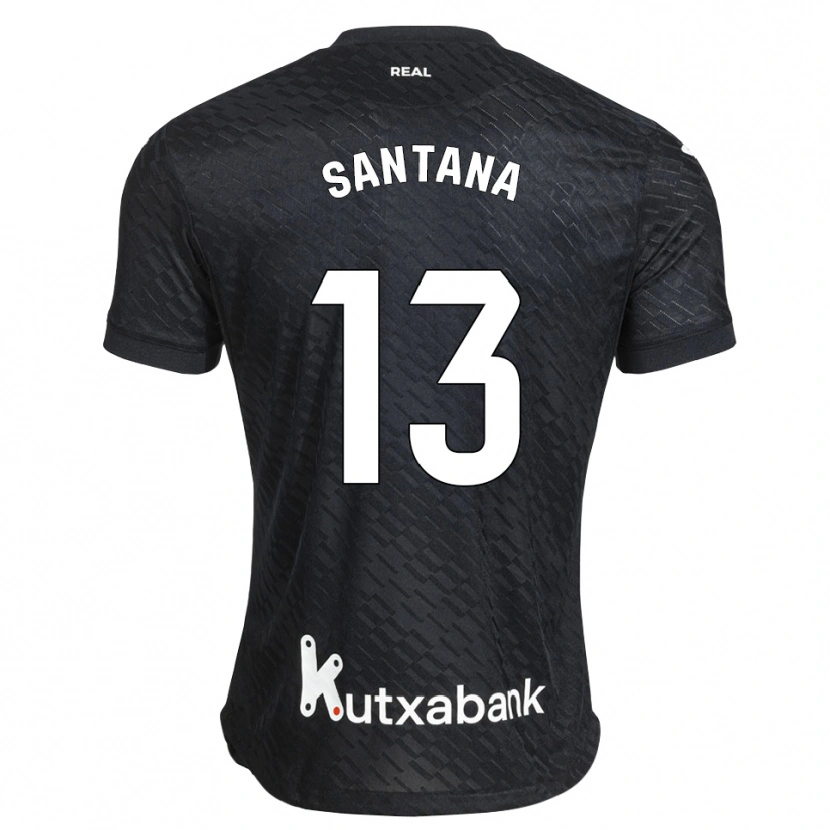 Danxen Men Olatz Santana #13 Black White Away Jersey 2026/27 T-Shirt