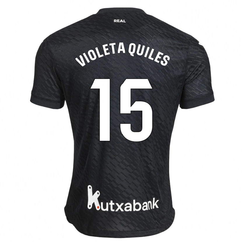 Danxen Men Violeta Quiles #15 Black White Away Jersey 2026/27 T-Shirt