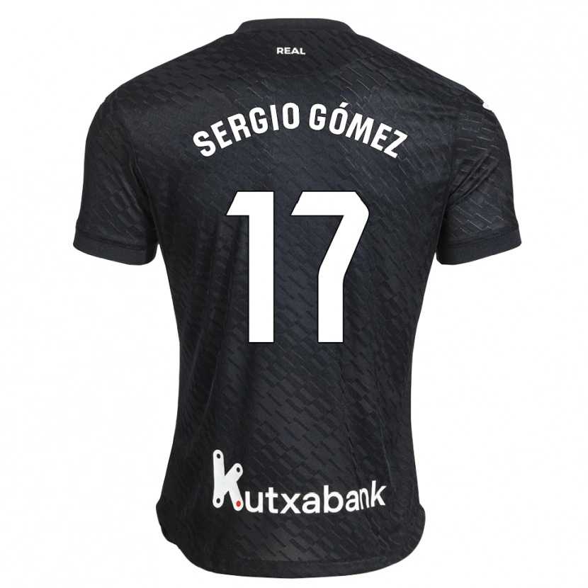 Danxen Men Sergio Gómez #17 Black White Away Jersey 2026/27 T-Shirt