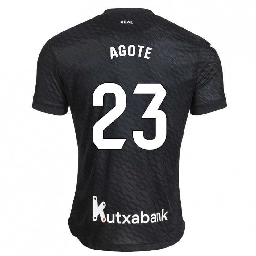 Danxen Men Unax Agote #23 Black White Away Jersey 2026/27 T-Shirt