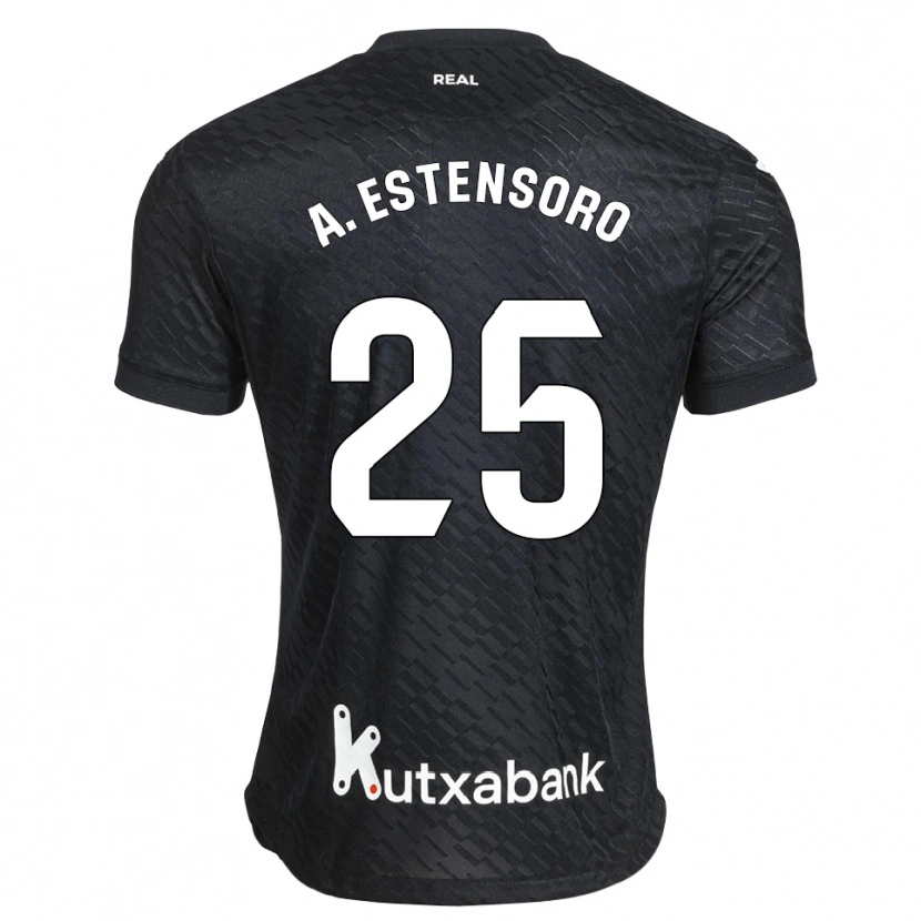 Danxen Men Alazne Estensoro #25 Black White Away Jersey 2026/27 T-Shirt