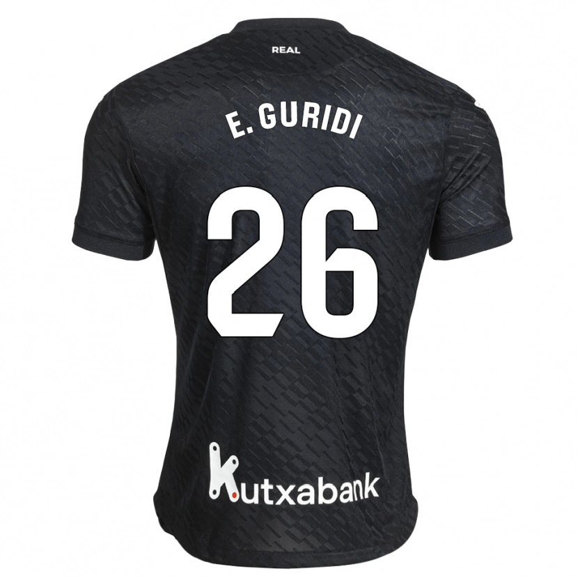 Danxen Men Elene Guridi Mesonero #26 Black White Away Jersey 2026/27 T-Shirt