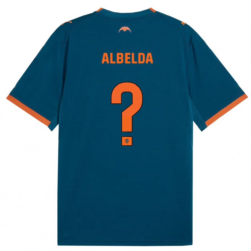 Danxen Men David Albelda #0 Steel Blue Orange Away Jersey 2026/27 T-Shirt