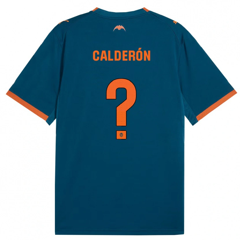 Danxen Men Alfonso Calderón #0 Steel Blue Orange Away Jersey 2026/27 T-Shirt