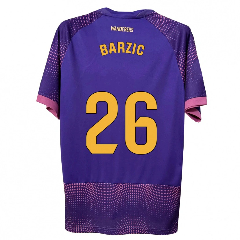 Danxen Men Matia Barzic #26 Purple White Pink Away Jersey 2026/27 T-Shirt