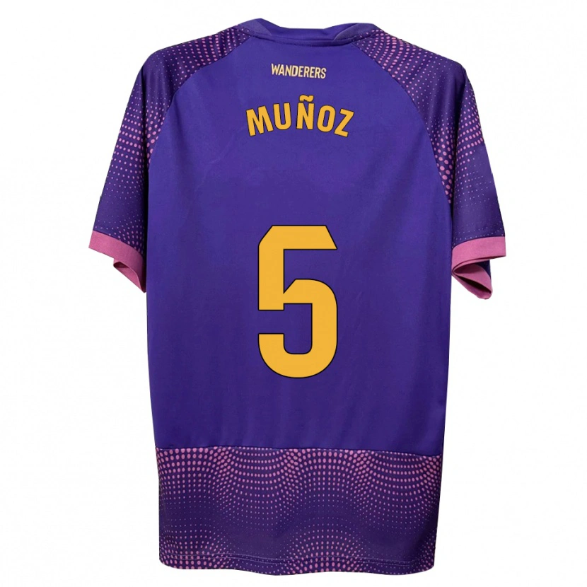 Danxen Men Ismael Muñoz #5 Purple White Pink Away Jersey 2026/27 T-Shirt