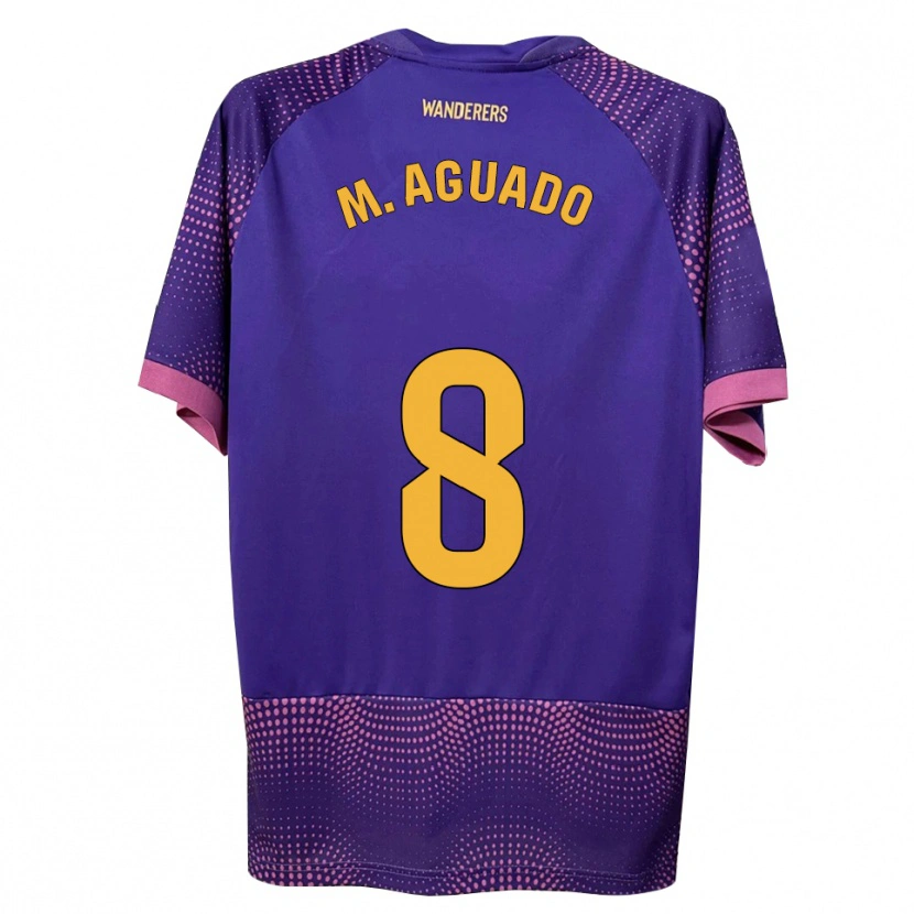 Danxen Men Marc Aguado #8 Purple White Pink Away Jersey 2026/27 T-Shirt