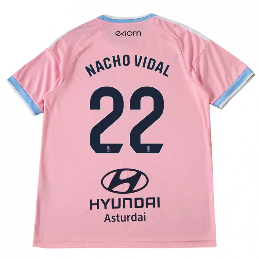 Danxen Men Nacho Vidal #22 Cornflower Blue Pink Away Jersey 2026/27 T-Shirt