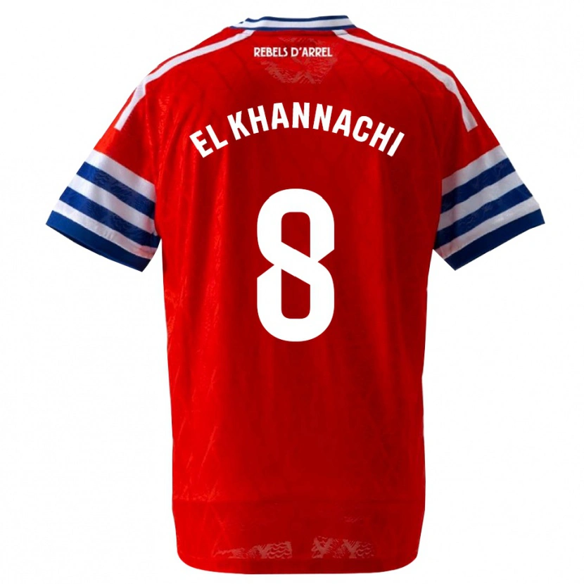 Danxen Men Youssef El Khannachi #8 Royal Blue Red Away Jersey 2026/27 T-Shirt
