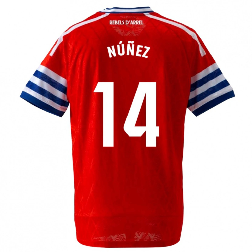 Danxen Men Unai Núñez #14 Royal Blue Red Away Jersey 2026/27 T-Shirt